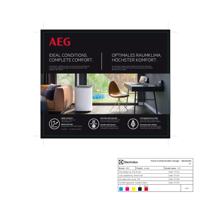 AEG - Mobiele airconditioner - AXP34U338HW